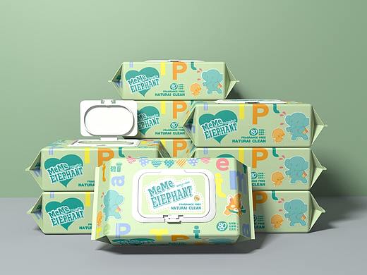 C4D制作湿巾包装