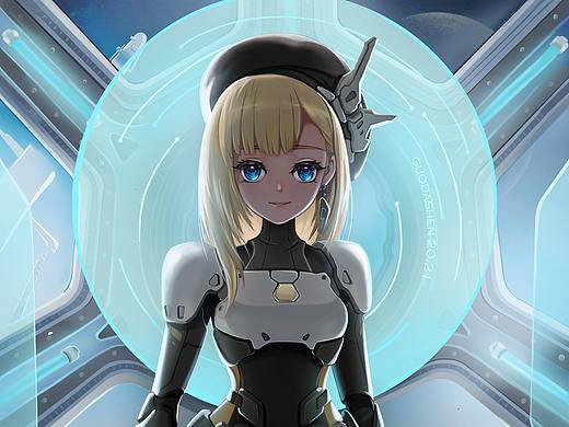 机甲风二次元插画