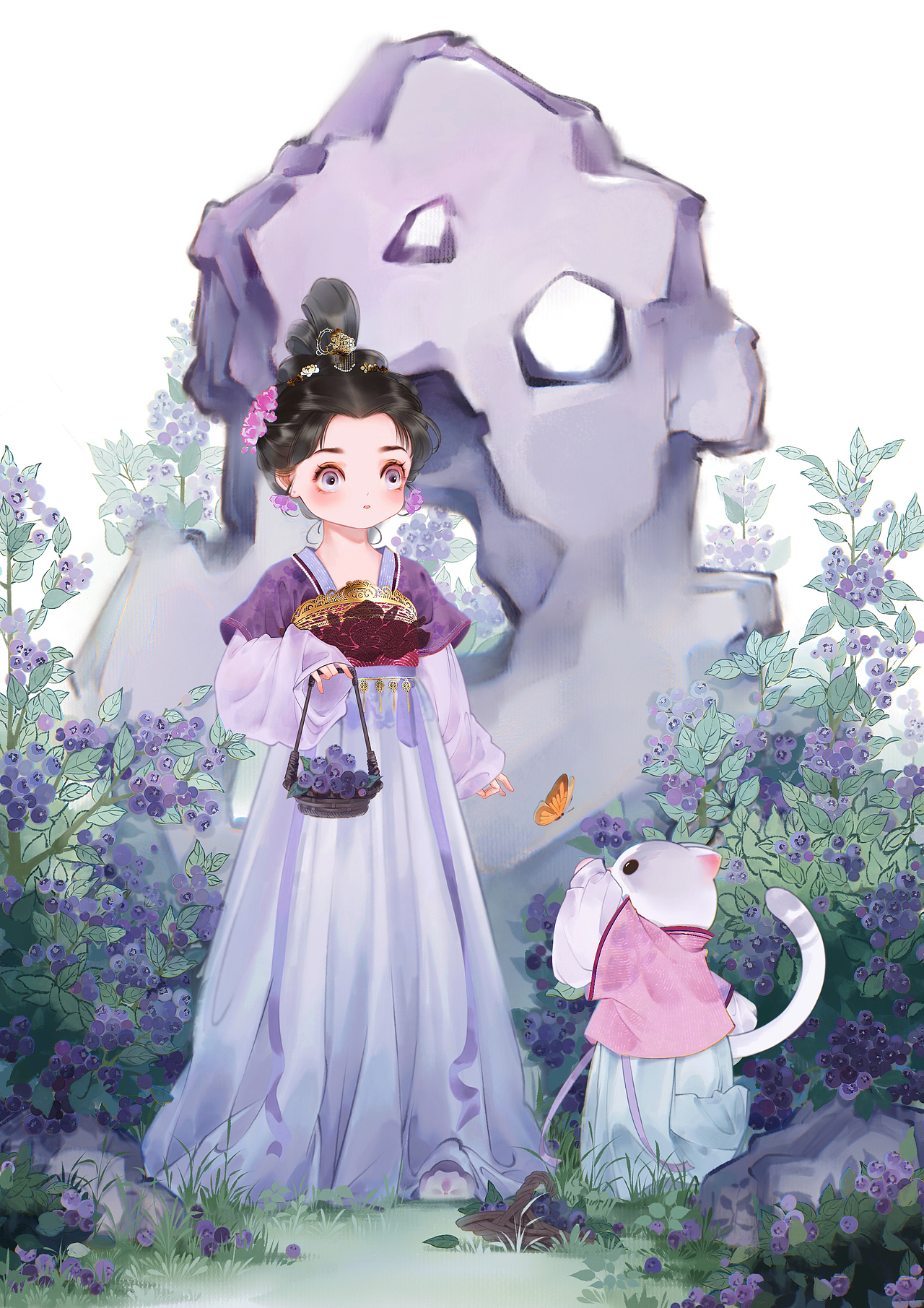古风水果女孩（图ZMzU4NTgwMzg0） - 商业插画 - 站酷设计师想退休原创素材 - 站酷ZCOOL