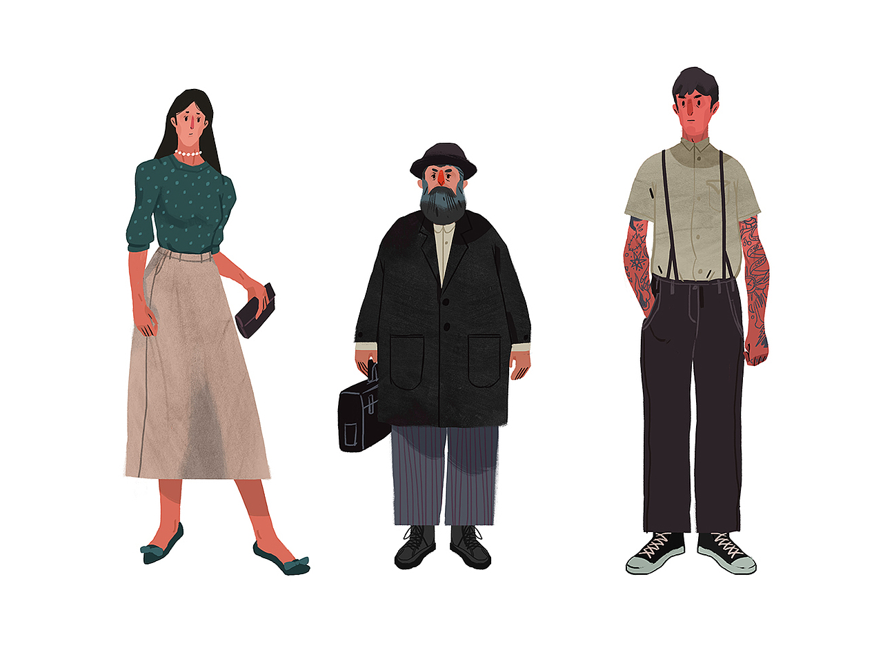 2018插画合集 | 年终总结（图ZMTQwNDc2MDc2） - 艺术插画 - 站酷设计师熊鹰bear原创素材 - 站酷ZCOOL