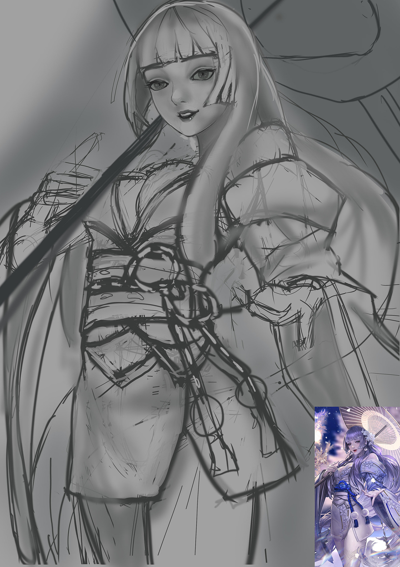 到第二年的学画记录