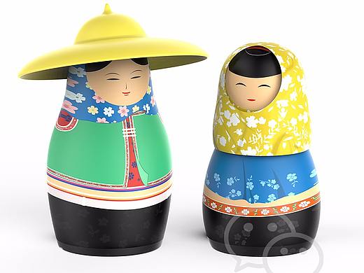 创意摆件，桌面用品，惠安女衍生品，桌面清洁器设计