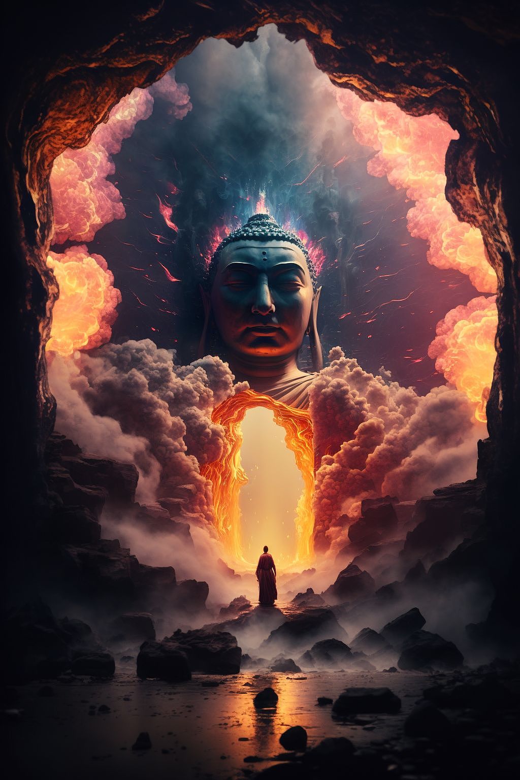 佛像艺术插画(三)（图ZMzM2NDg2NzYw） - AI作品 - 站酷设计师AI幻画师原创素材 - 站酷ZCOOL