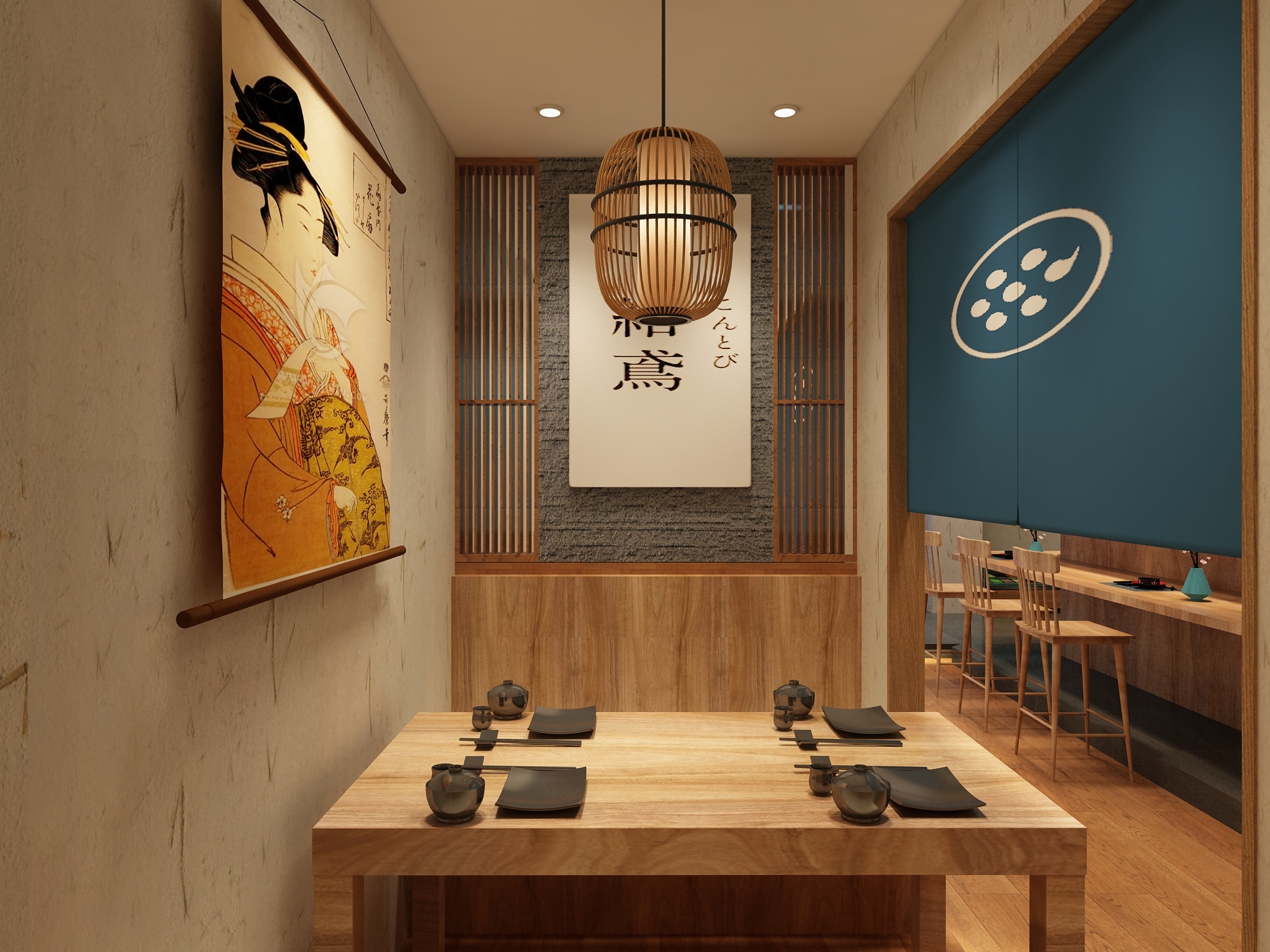日式餐厅|空间|家装设计|ASN李 - 原创作品 - 站酷 (ZCOOL)