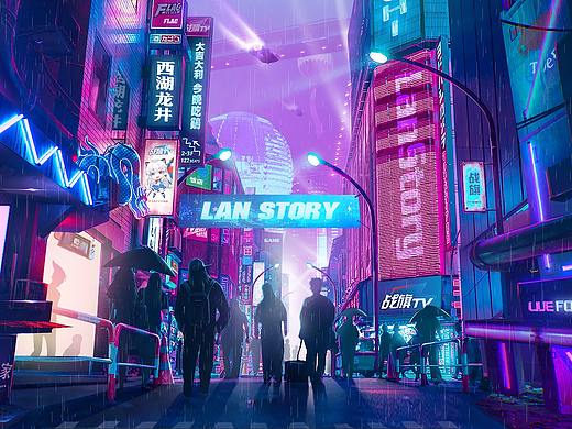 赛博朋克商业插画