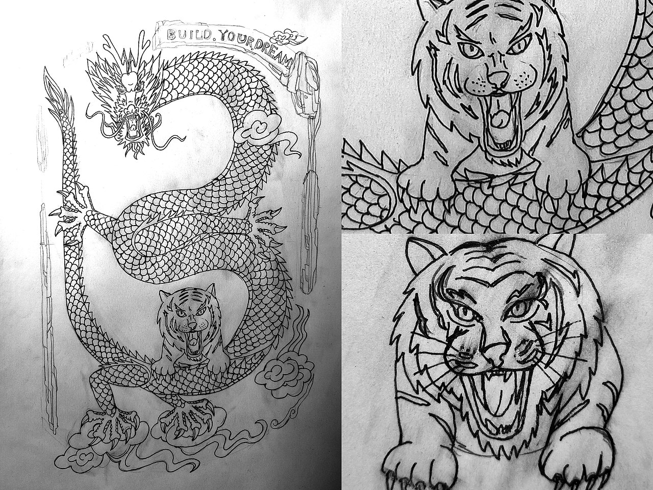 王者之势,龙腾虎跃,虎啸龙吟#_seamonlee-站酷zcool