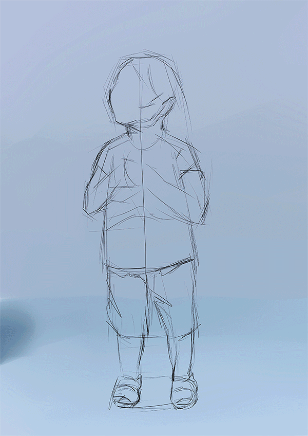 小女孩手绘—向往的眼神（图ZMTM2Mjc1Nzg0） - 创作习作 - 站酷设计师喜欢画画而已原创素材 - 站酷ZCOOL