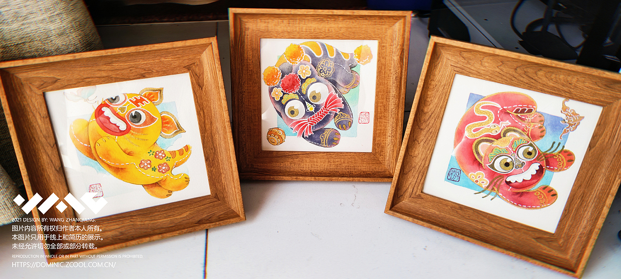 三只布老虎（图ZMjg0ODQ2NjY0） - 艺术插画 - 站酷设计师宁远王记原创素材 - 站酷ZCOOL