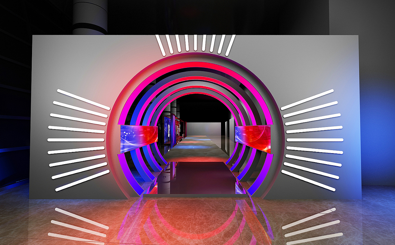 阳光城活动舞美布局设计3D效果图