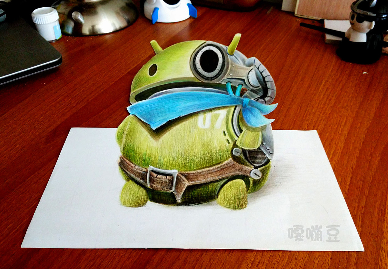 发一组原创立体画,相信你的眼睛哦|纯艺术|绘画|o嘎嘣豆o - 原创作品