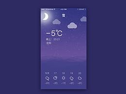 天氣UI界面+AE小動效