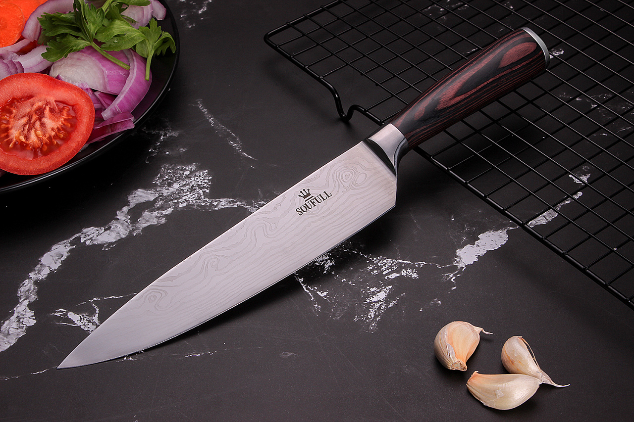 大马士革纹主厨刀