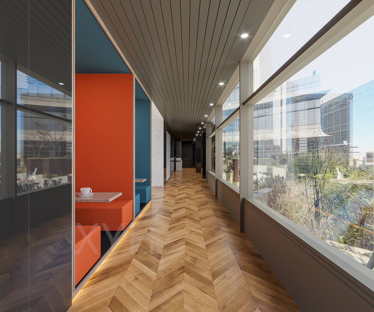 大工装办公室|空间|效果图