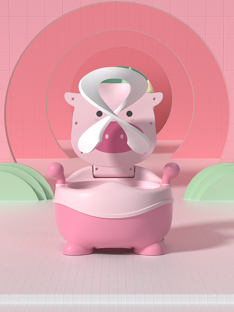 儿童坐便器 c4d渲染 母婴类产品