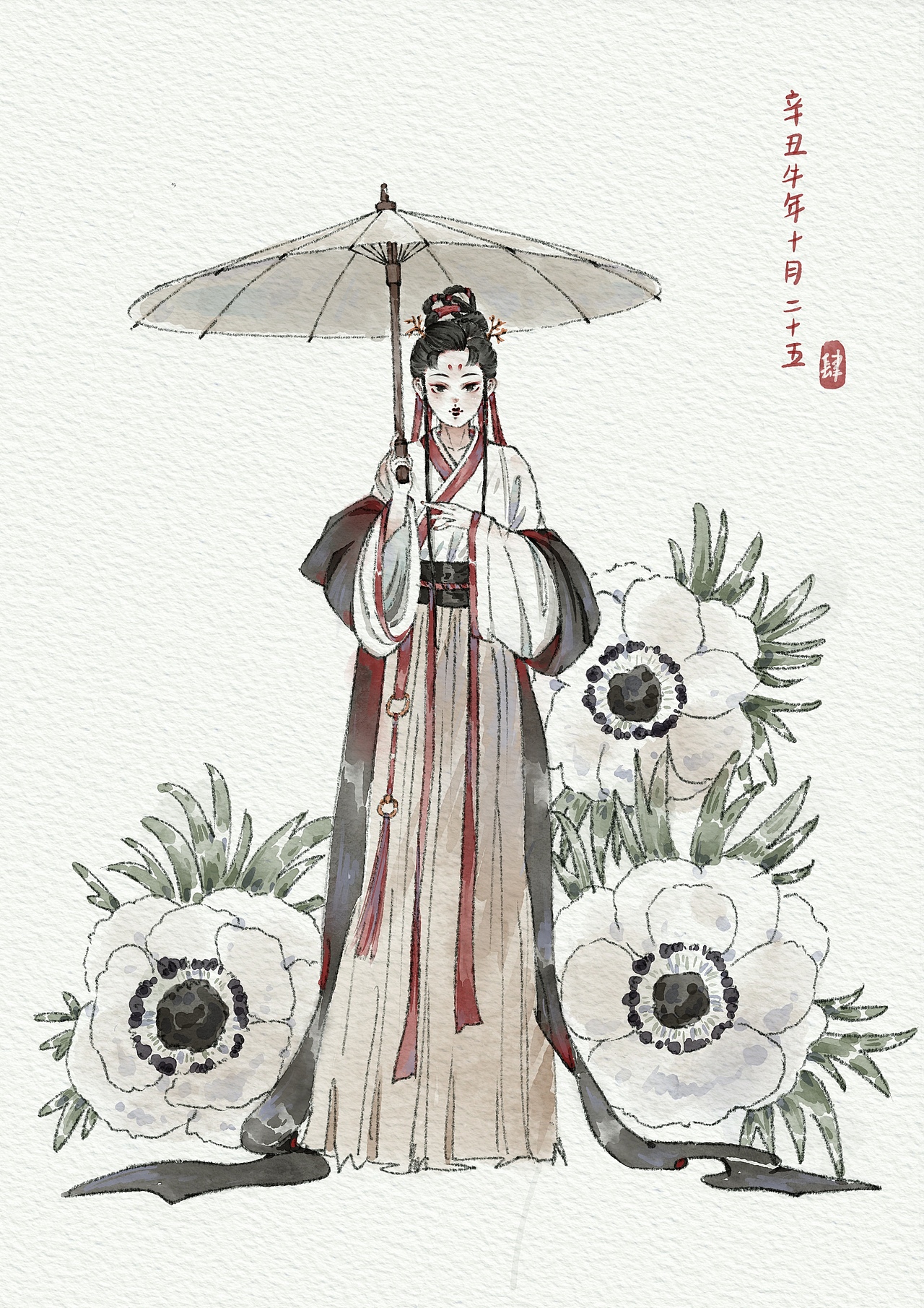 古风水彩人物（图ZMjg3OTMyNDYw） - 商业插画 - 站酷设计师十又十肆原创素材 - 站酷ZCOOL
