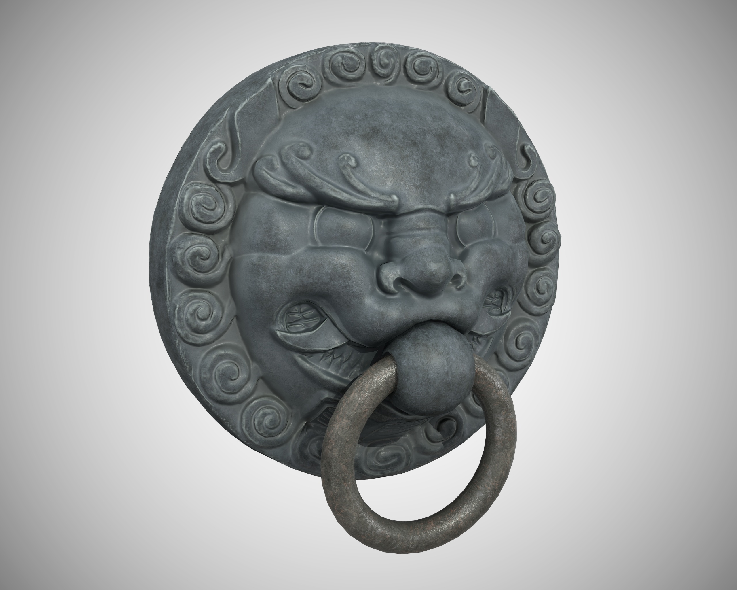 三维建模 -《兽头门栓》游戏模型制作