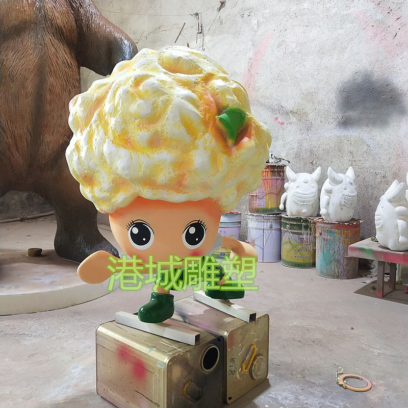 电影院店铺入口零食形象吉祥物卡通爆米花公仔雕塑厂家