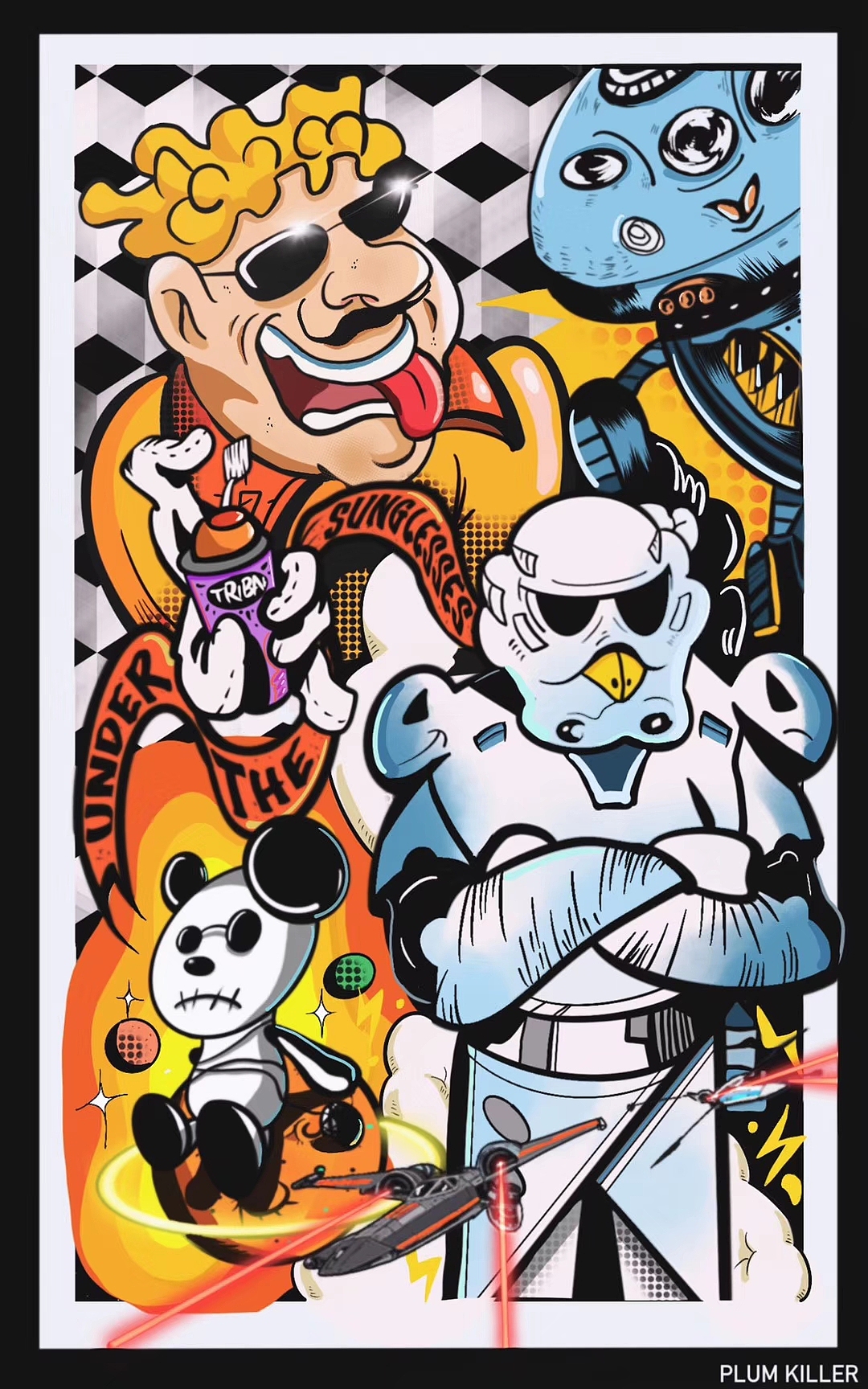 最近的涂鸦风格插画（图ZMTY1MjMxNDQ0） - 新锐潮流插画 - 站酷设计师话梅杀手原创素材 - 站酷ZCOOL