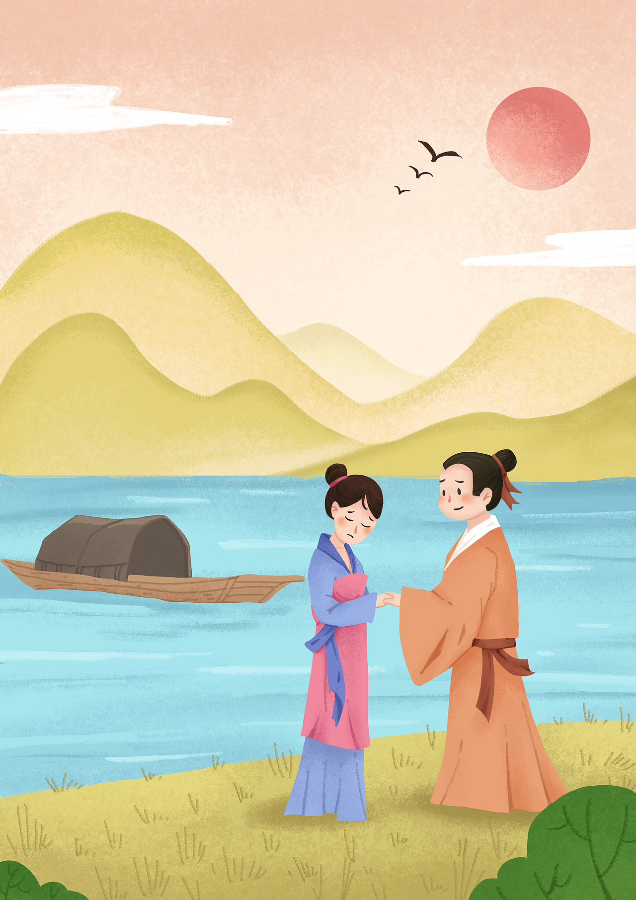 诗词插画·其一（图ZMjQwNTAyNTky） - 创作习作 - 站酷设计师unknowlod原创素材 - 站酷ZCOOL