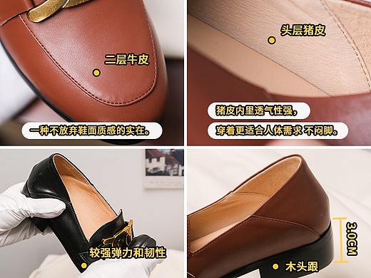 淘宝女鞋主图拼接标注卖点图