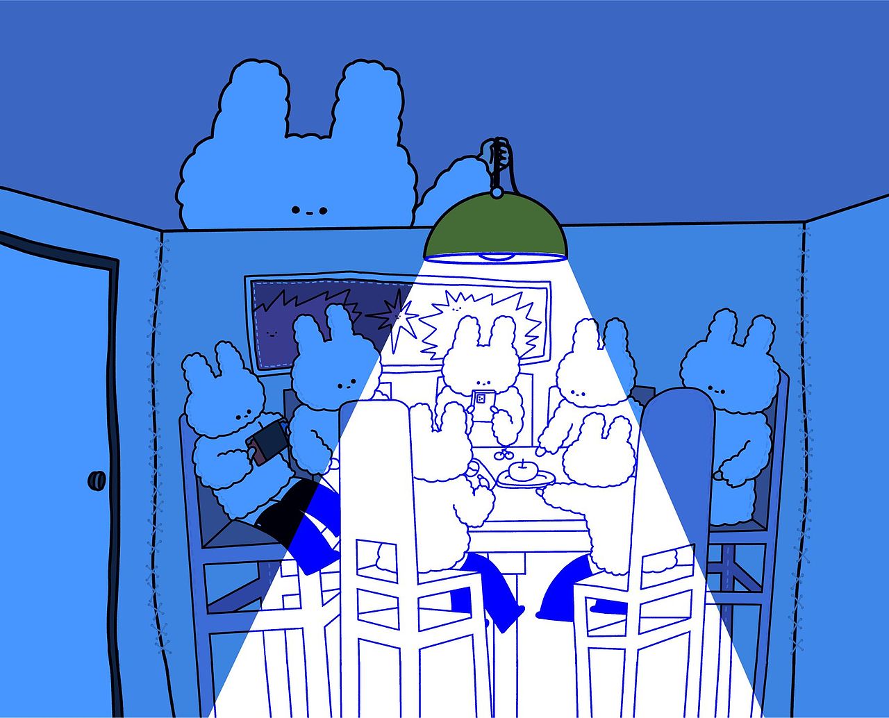 《一个名叫棉棉兔的兔子—签约艺人》|2022展览（图ZMzIzOTQ4MjQ4） - 新锐潮流插画 - 站酷设计师MAYIBO_原创素材 - 站酷ZCOOL