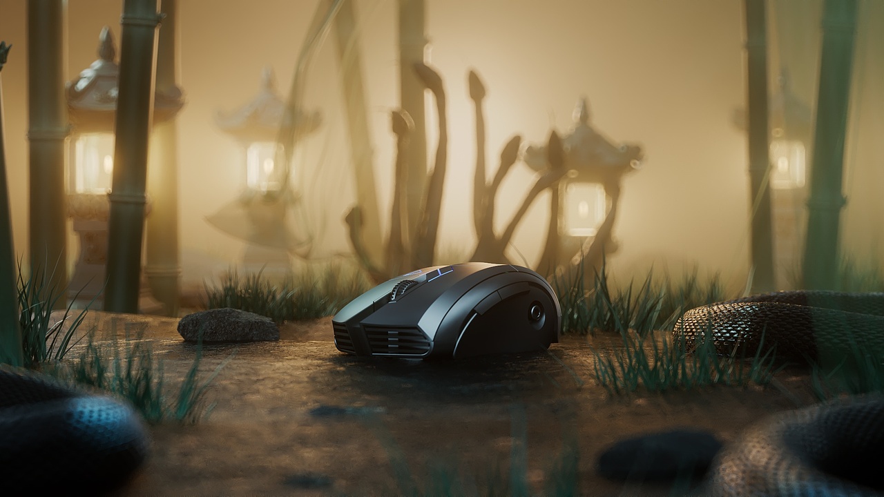 C4D动态作品-鼠标雷蛇