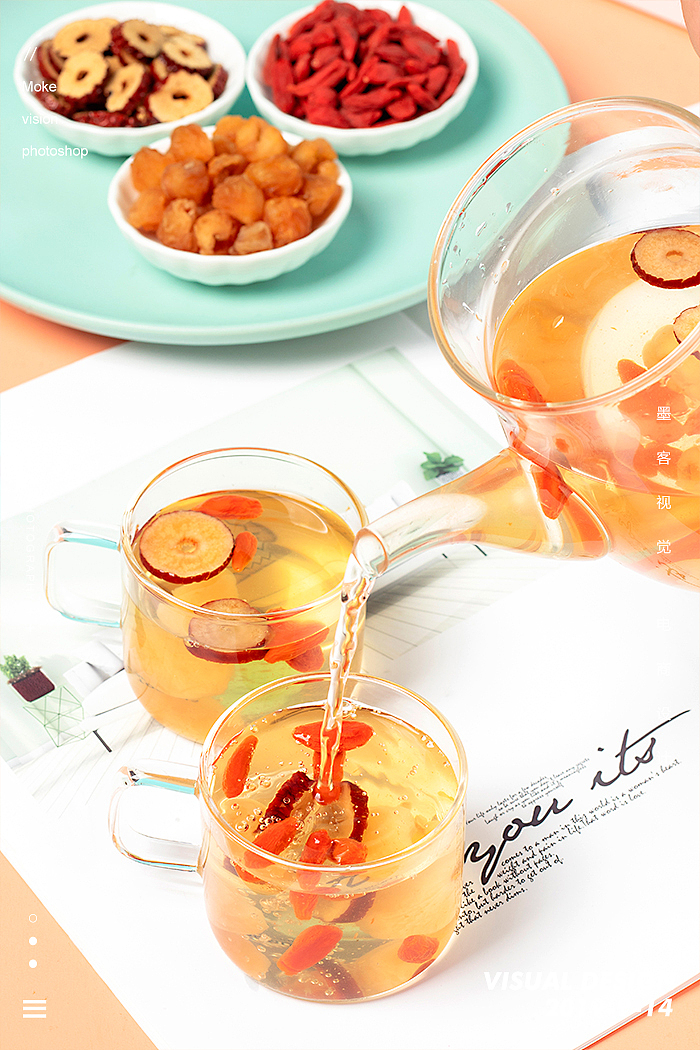 电商静物拍摄/花草茶拍摄/简约/时尚/桂圆红枣茶
