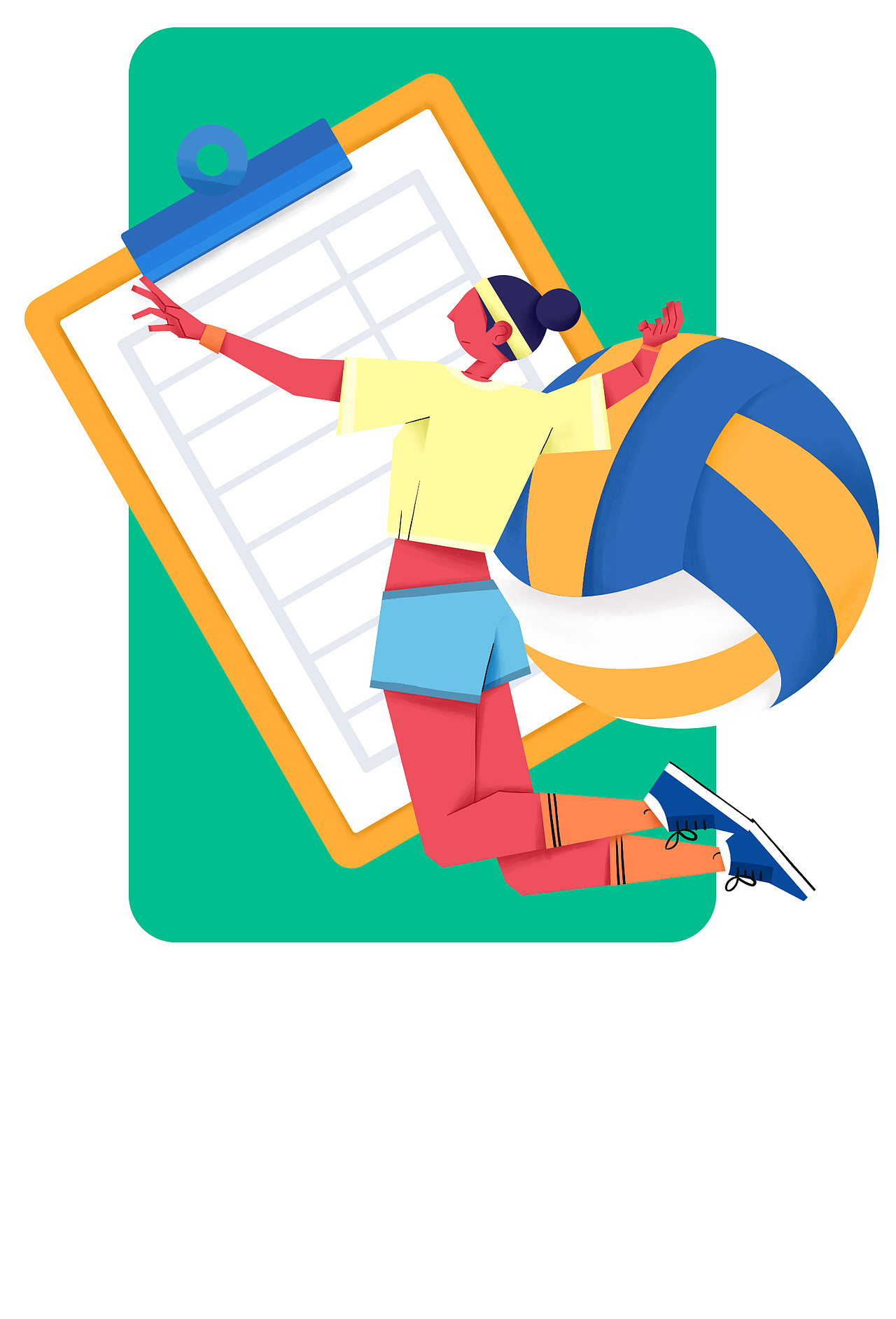 运动员女孩插画