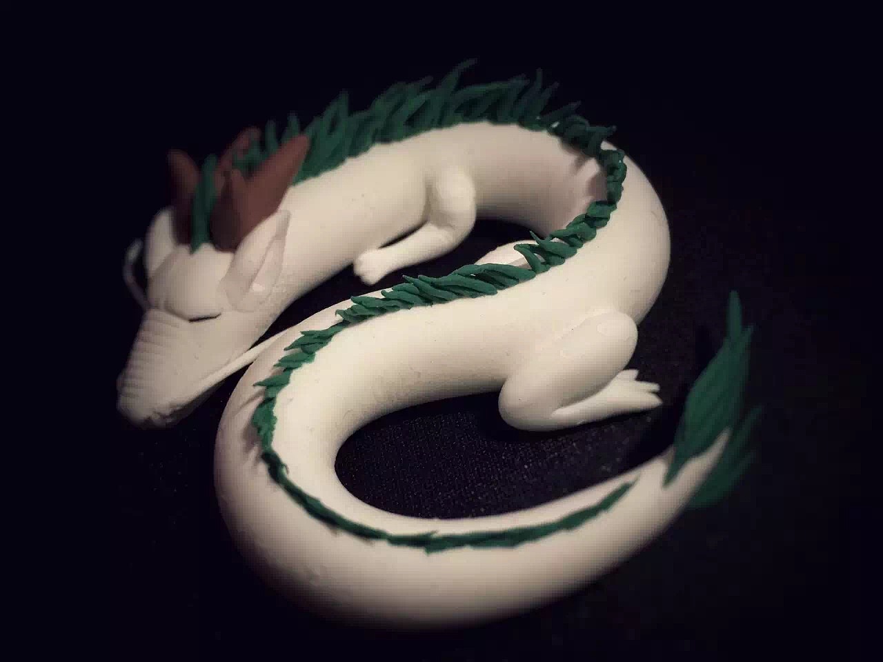 手作小白龙超轻粘土