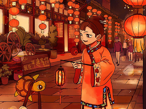 毕设 漫步平遥古城插画设计