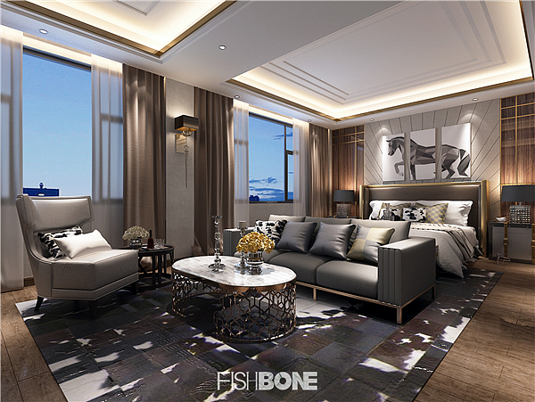 鱼骨设计-后现代风格别墅