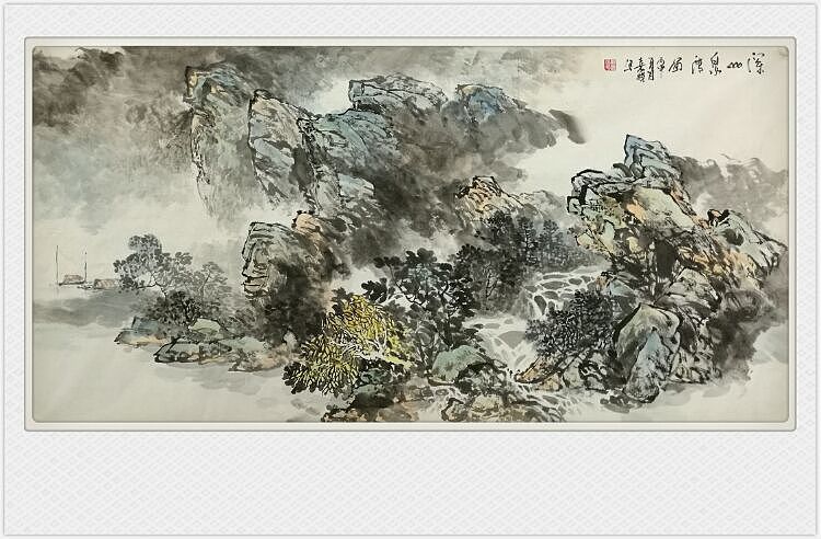 万嘉模作品  万嘉模山水画欣赏