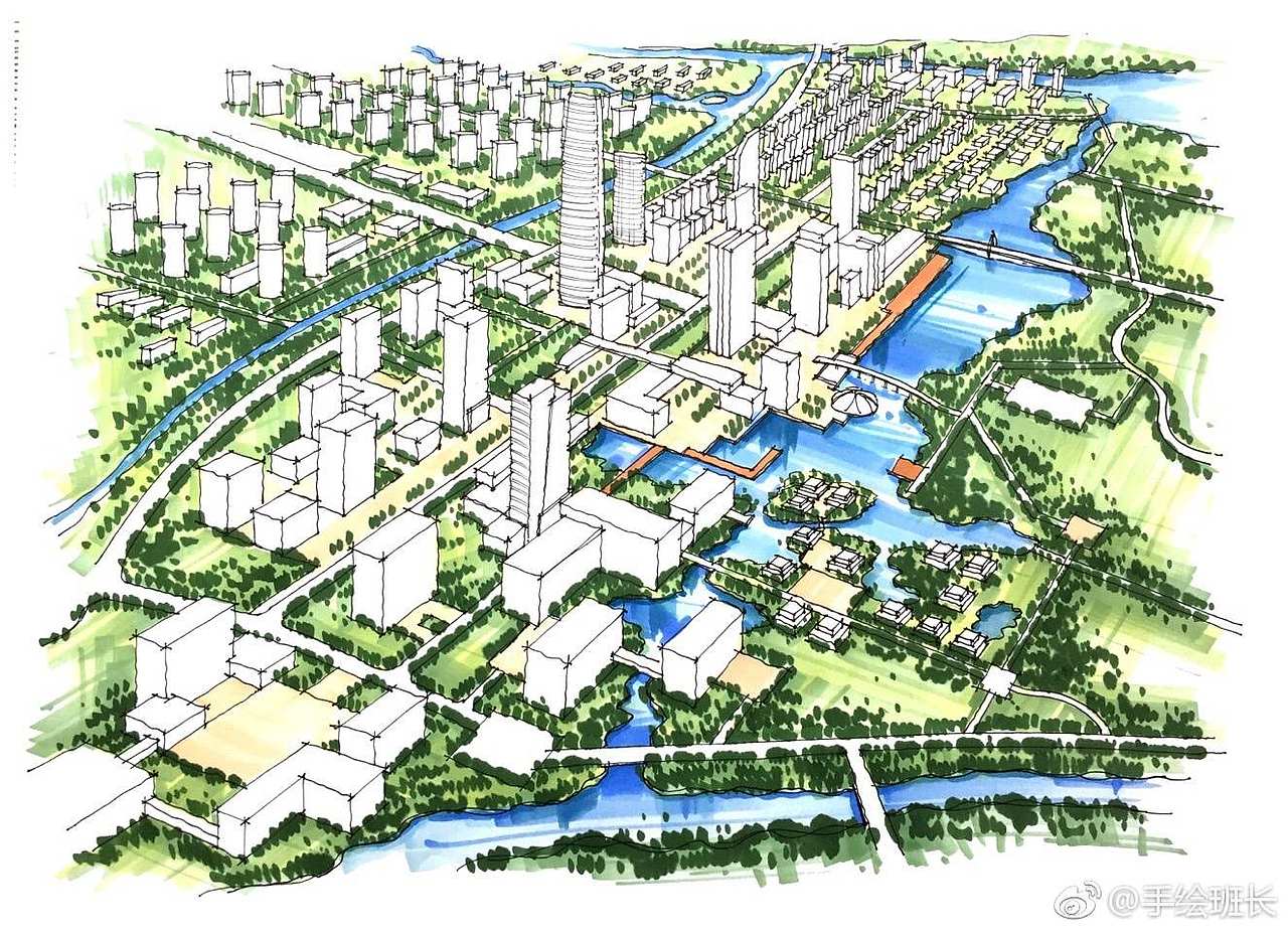 鸟瞰图（图ZMTEzNjU1ODk2） - 其他空间 - 站酷设计师手绘班长原创素材 - 站酷ZCOOL
