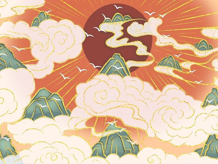 旭日东升|插画|艺术插画|楚晚 - 原创作品 - 站酷 (zcool)