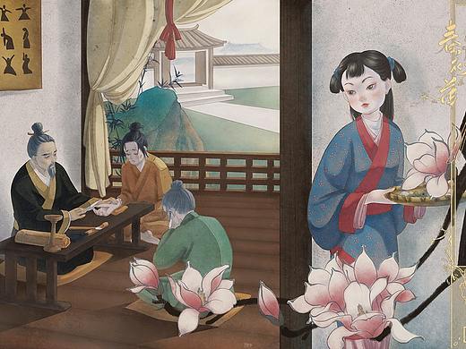 《上書(shū)救父》系列插畫(huà)作品 一（個(gè)人主頁(yè)-ZNTQwNDYwMDA=） - 繪本 - 站酷設(shè)計(jì)師歸鷺Li原創(chuàng)素材 - 站酷ZCOOL