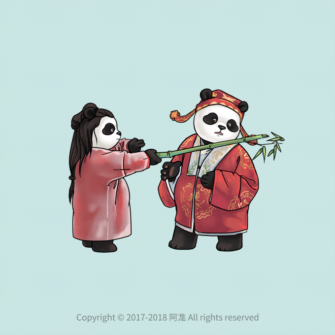七夕滚粮来了，滚滚版经典情侣合集（图ZMTI1NDU5NzMy） - 艺术插画 - 站酷设计师阿尨原创素材 - 站酷ZCOOL