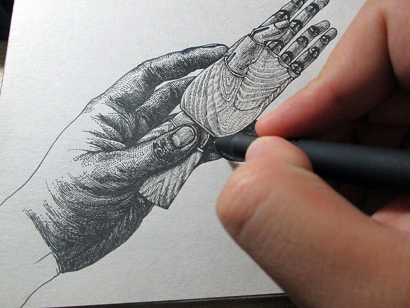 《莲生娑婆》手绘过程（图ZMTA5NTA4MzI=） - 绘画 - 站酷设计师傅淳强画者之旅原创素材 - 站酷ZCOOL