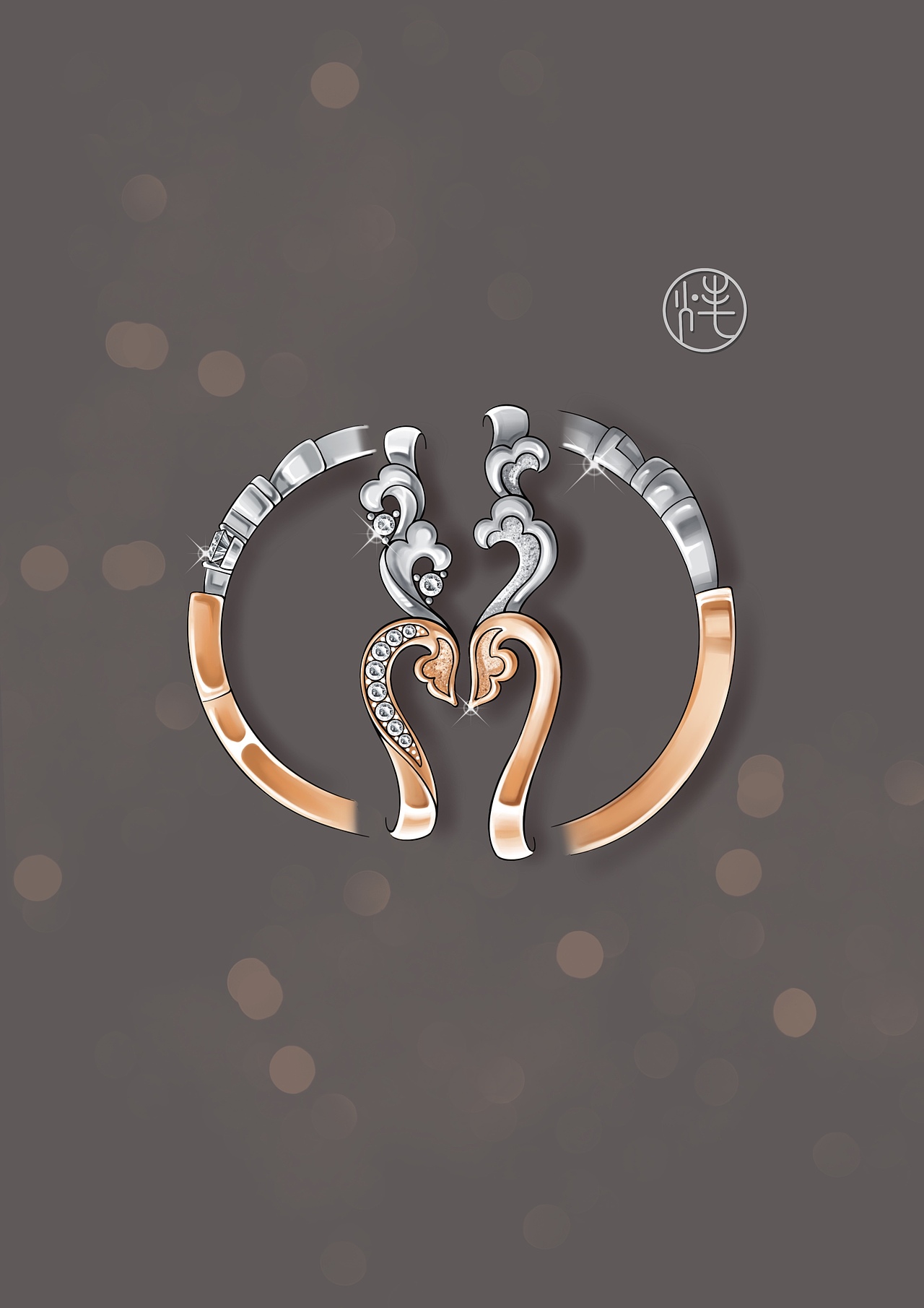 凤首云水纹情侣对戒|手工艺|首饰设计|首饰设计师烨子_原创作品-站酷