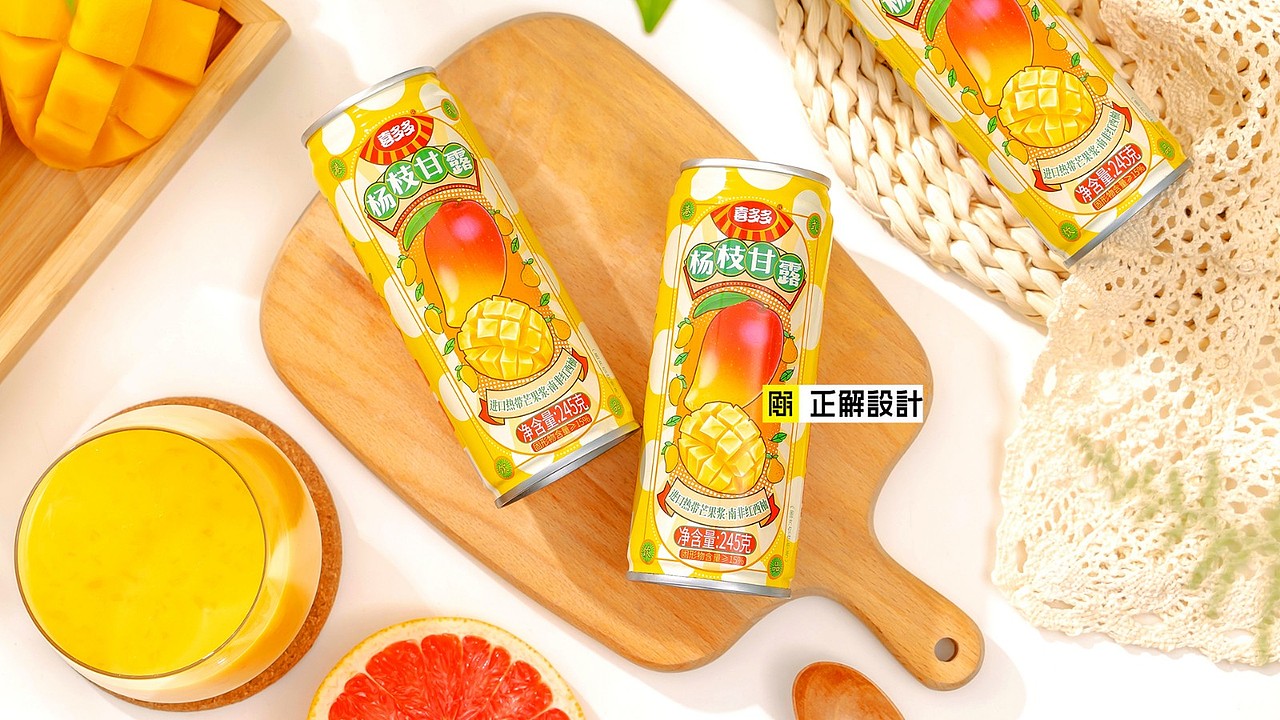 喜多多杨枝甘露包装设计,果汁包装设计,果酱包装设计