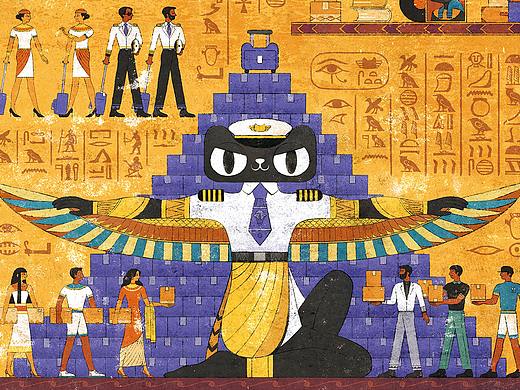 天猫国际| 世界艺术发现之旅 插画《神秘来客》
