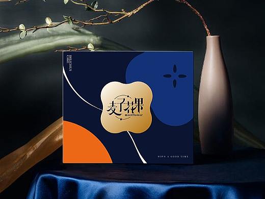 包装设计-麦子花果月饼盒