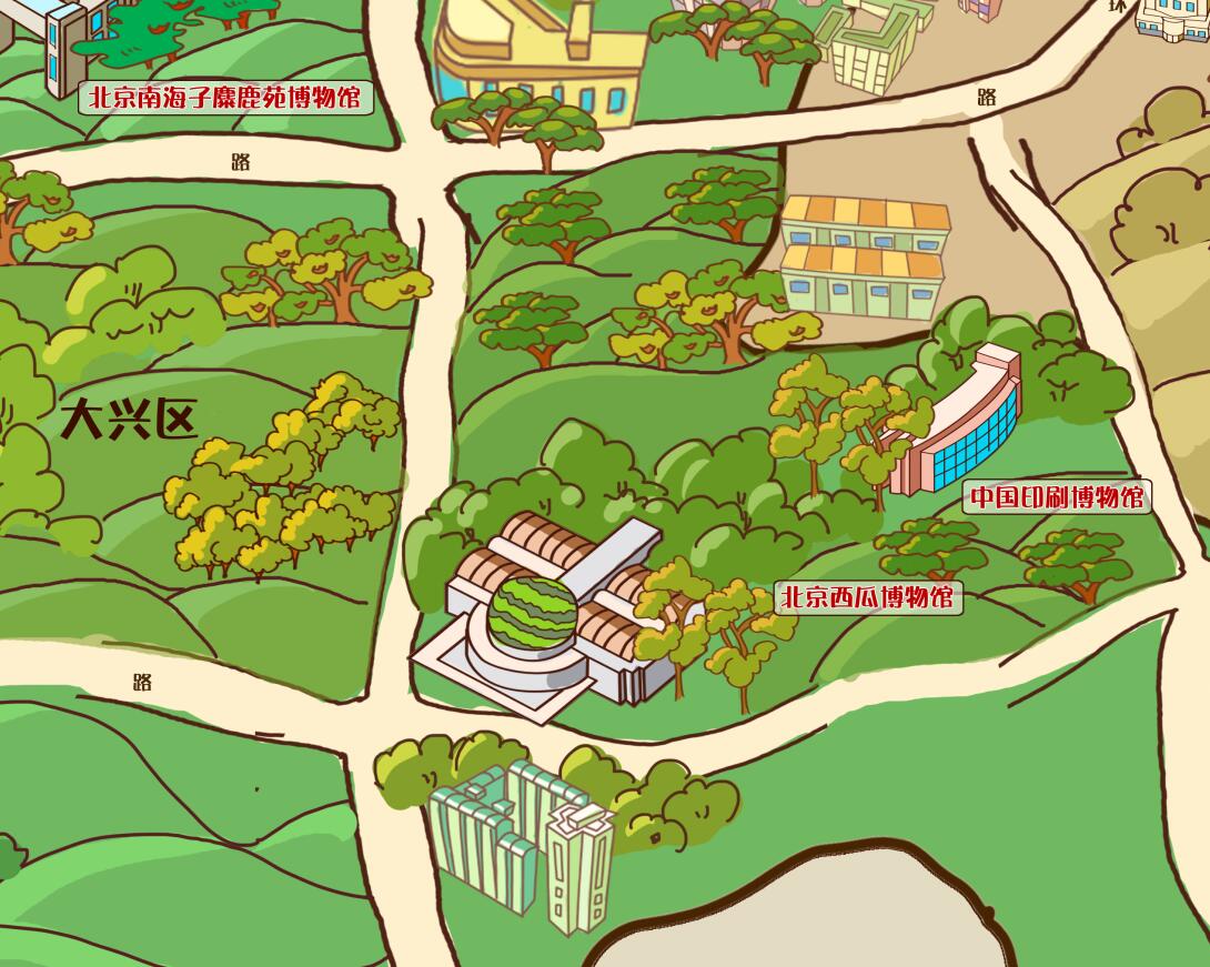 来一波手绘地图《京津冀红色旅游手绘地图》