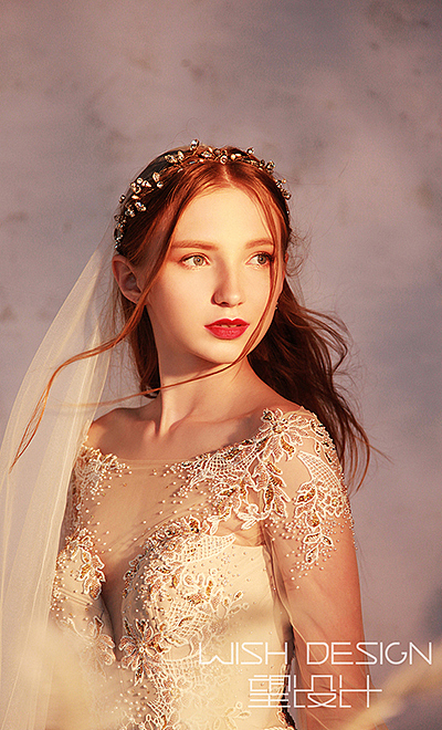 精灵之吻,兰奕新款婚纱设计