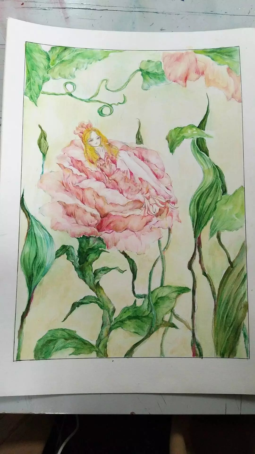 四张画以季节和冷暖色调作为区分,表达她的