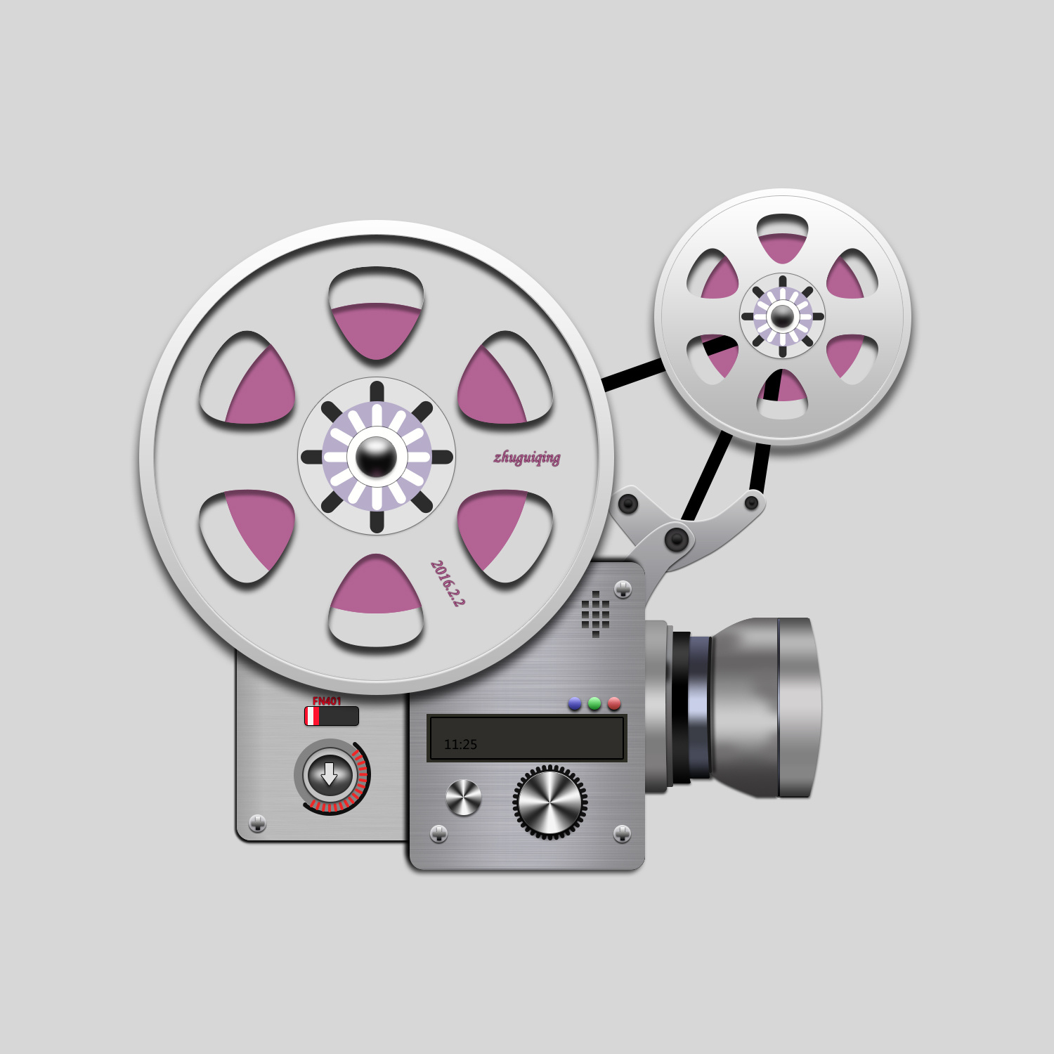 高级拟真老式放映机