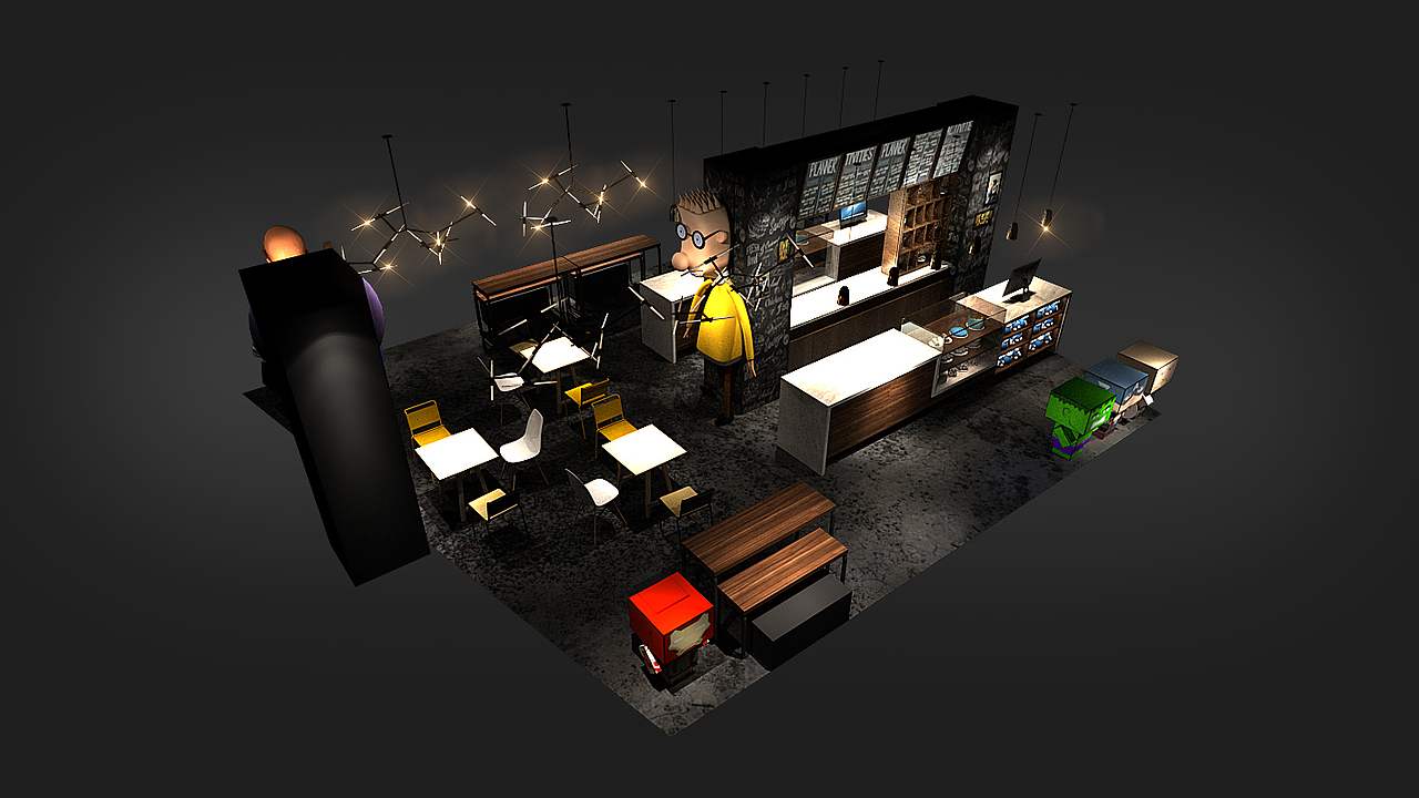 小咖啡店（圖ZOTQ0MjU3OTI=） - 其他三維 - 站酷設(shè)計師danielkou原創(chuàng)素材 - 站酷ZCOOL