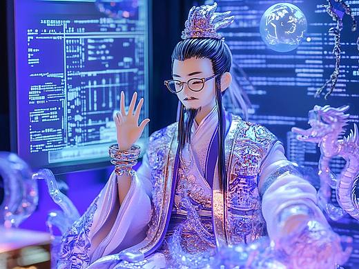 一组古风汉服军师形象设计aigc古穿今壁纸