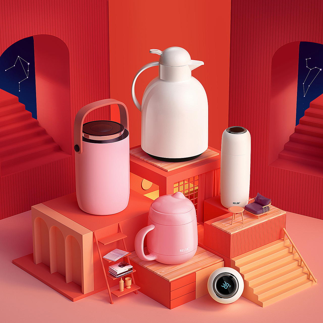 电商大促c4d首页案例系列