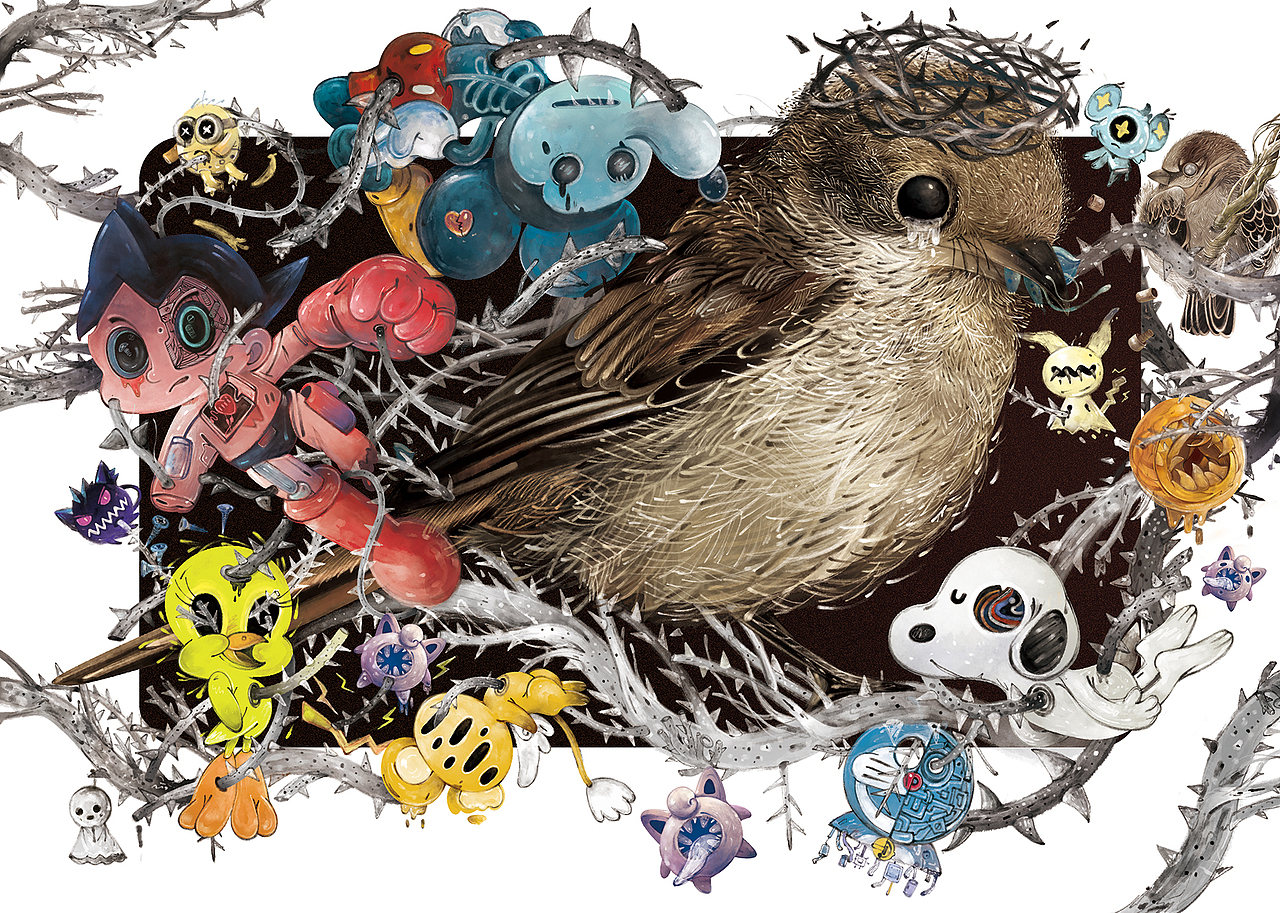 鸟（图ZMzcyMjYwMzI0） - 商业插画 - 站酷设计师摁倒原创素材 - 站酷ZCOOL