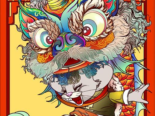 鼠年插画设计